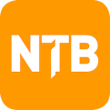 ntb-logoen på en oransje firkant.